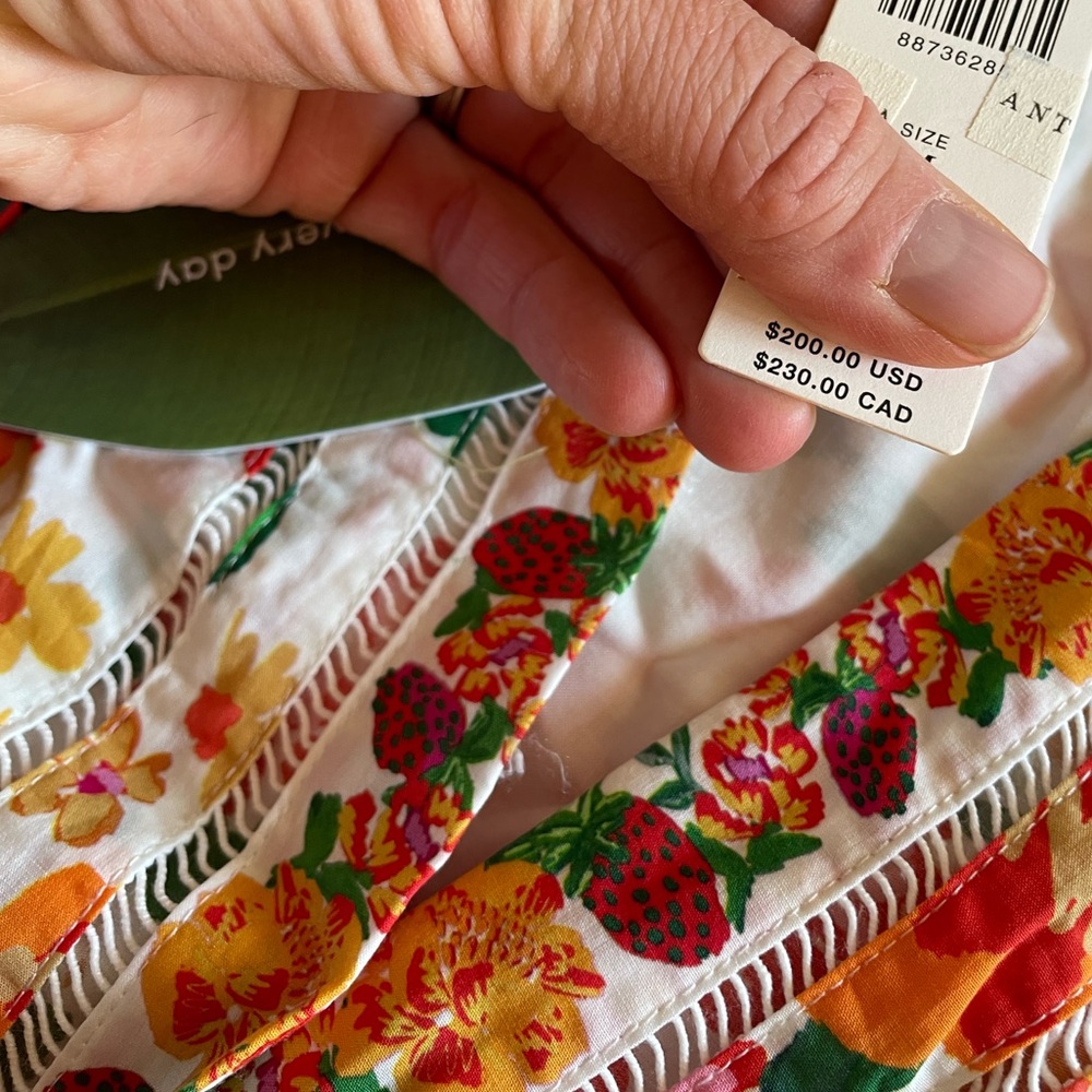 FARM Rio White Floral Cotton Romper with Pink, Orange & Green Florals - Picture 10 of 13